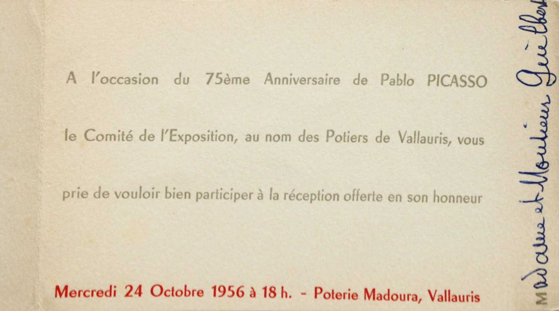 75. Geburtstag von Picasso, Poterie Madoura, Va...