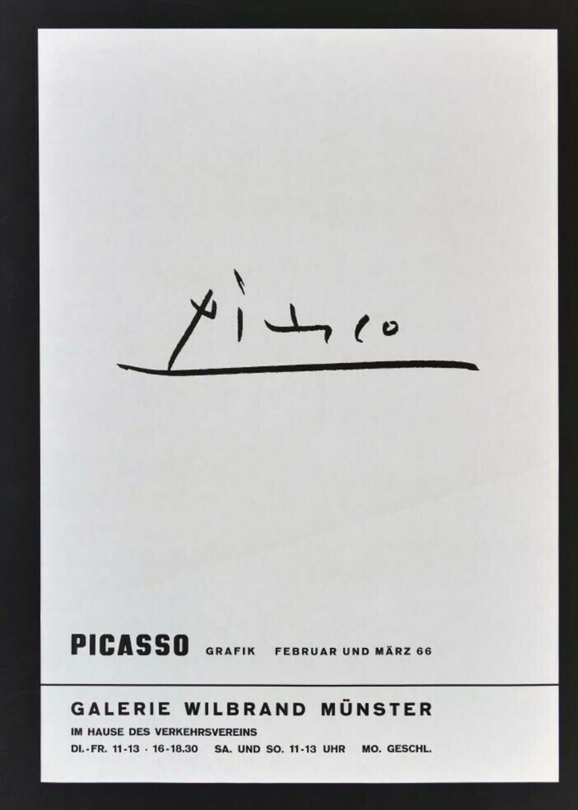 Picasso Grafk  1966 Galerie Wilbrand Münster