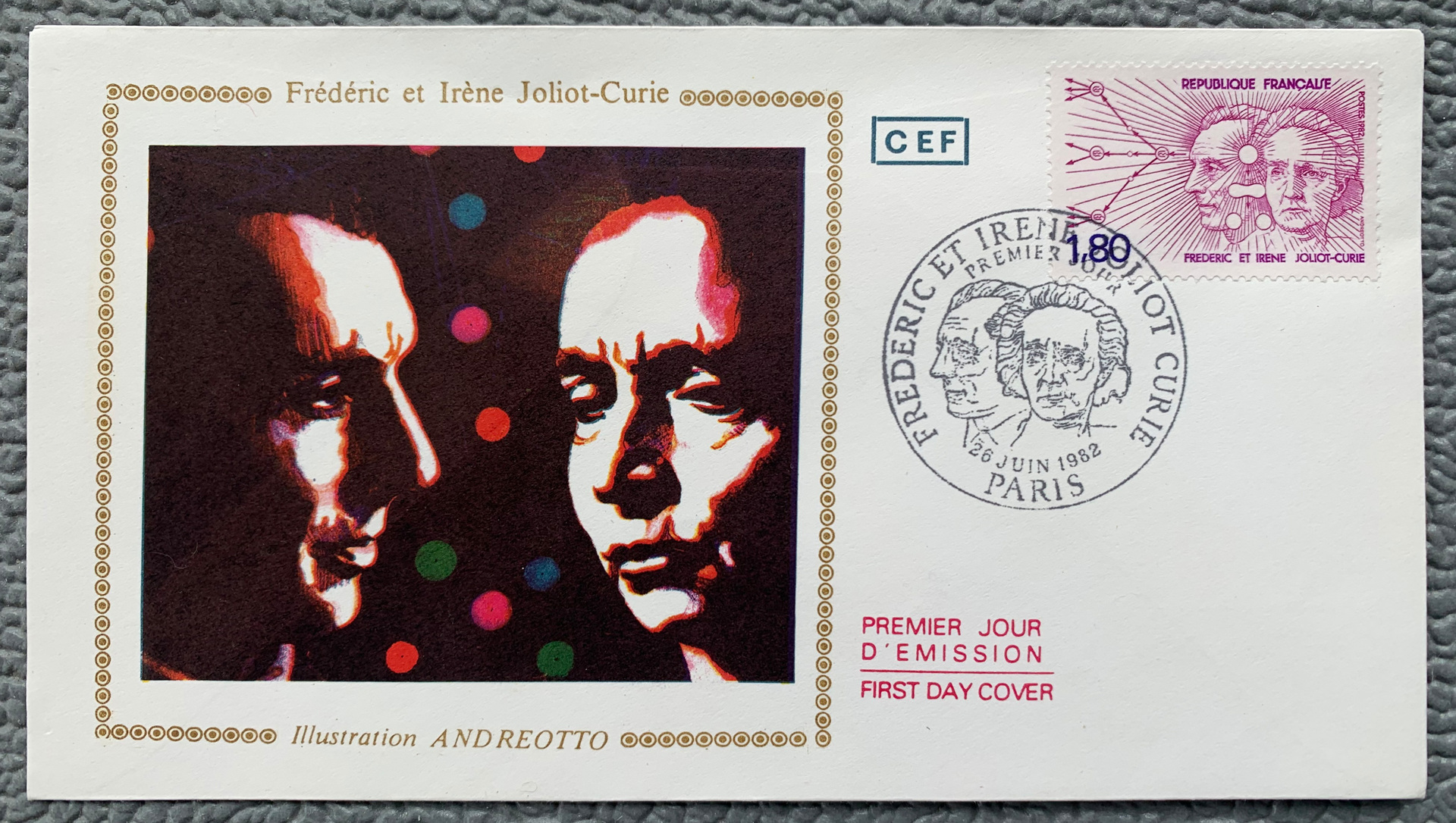 Ehepaar Curie - Ersttagsbrief 1982