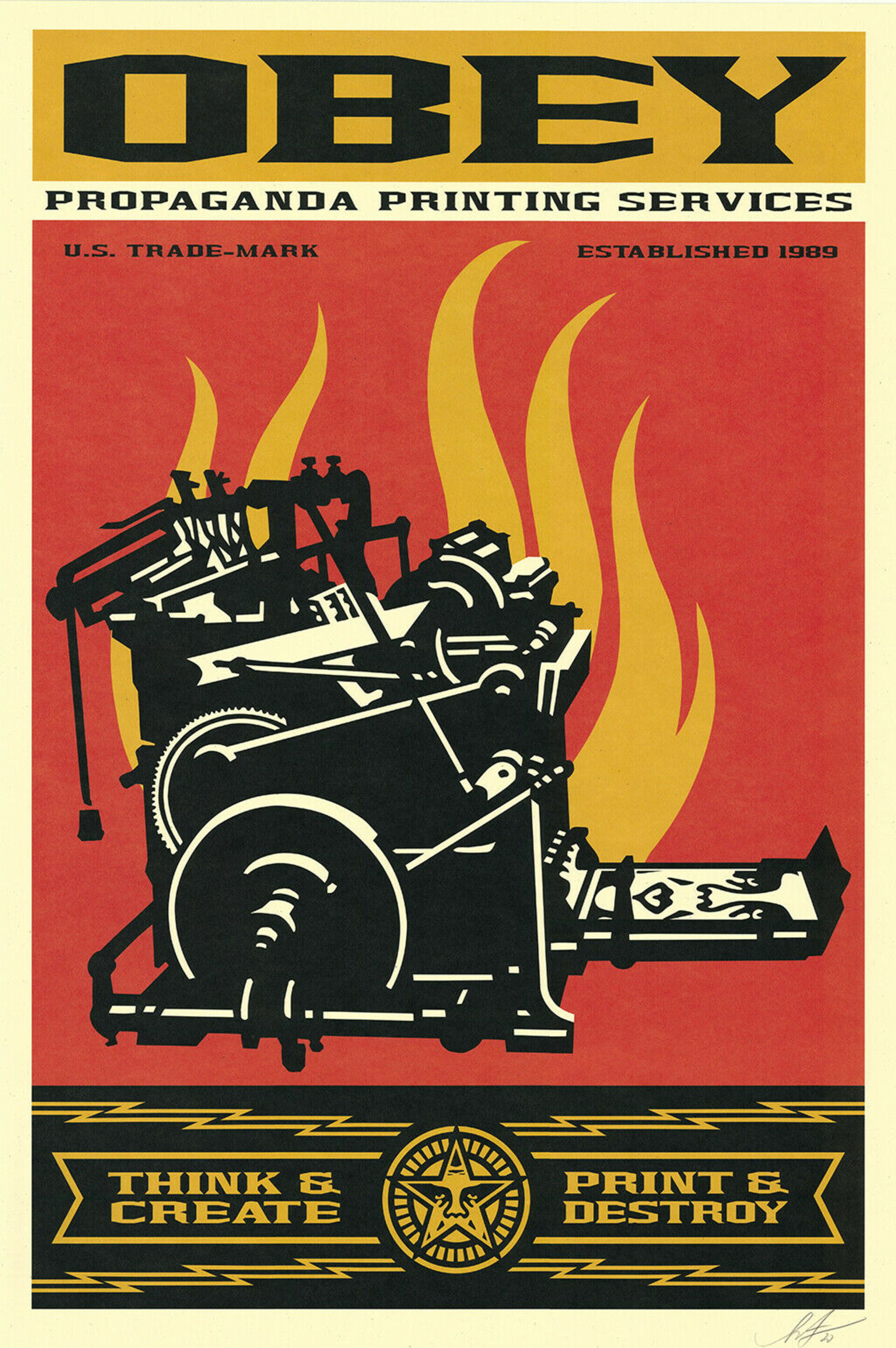 Shepard Fairey (OBEY) - Print and Destroy - Sig... Shepard Fairey (OBEY) - Print and Destroy - Sig...