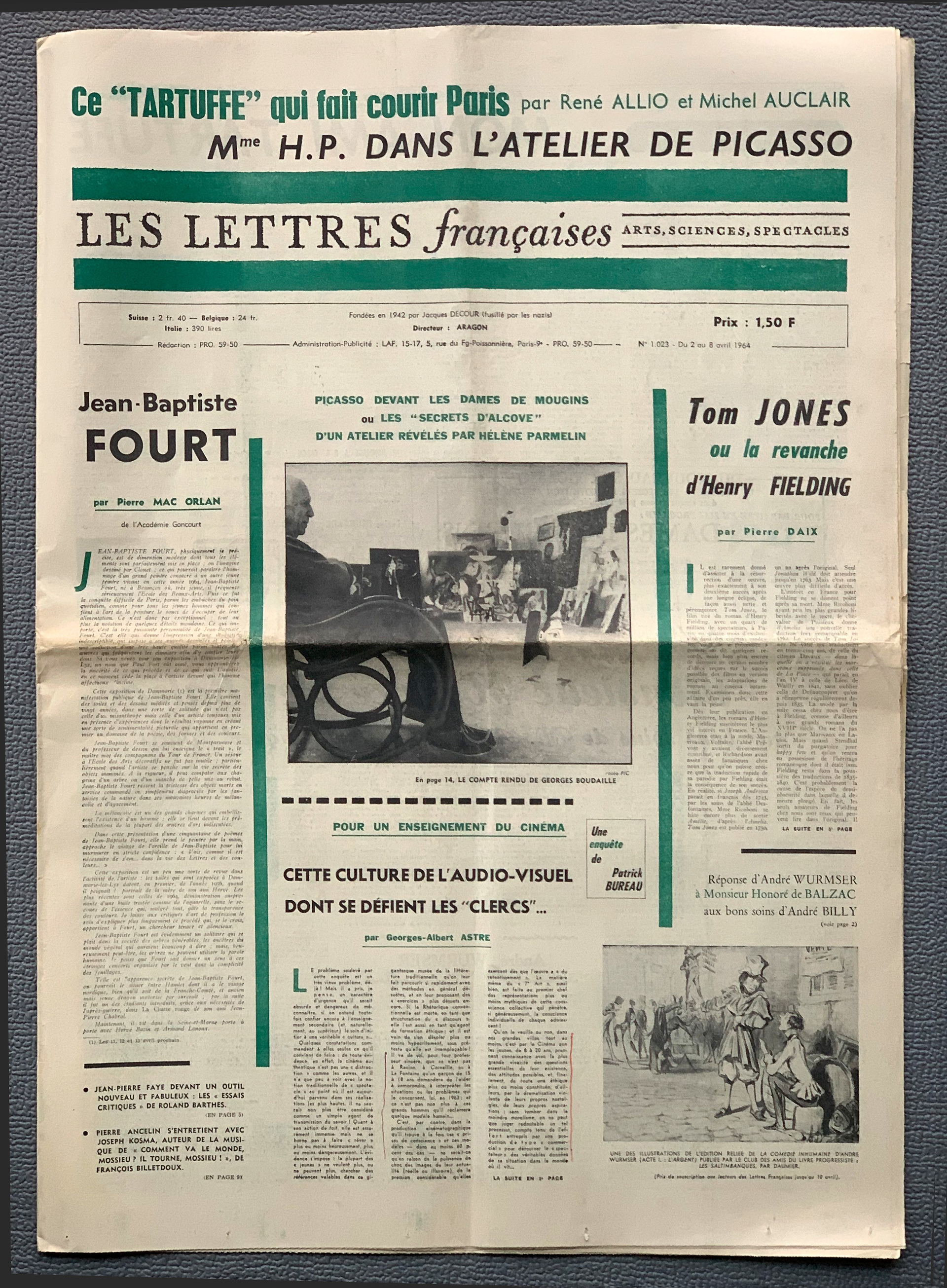 Les Lettres francaises 1023 -  2 - 8. April 1964