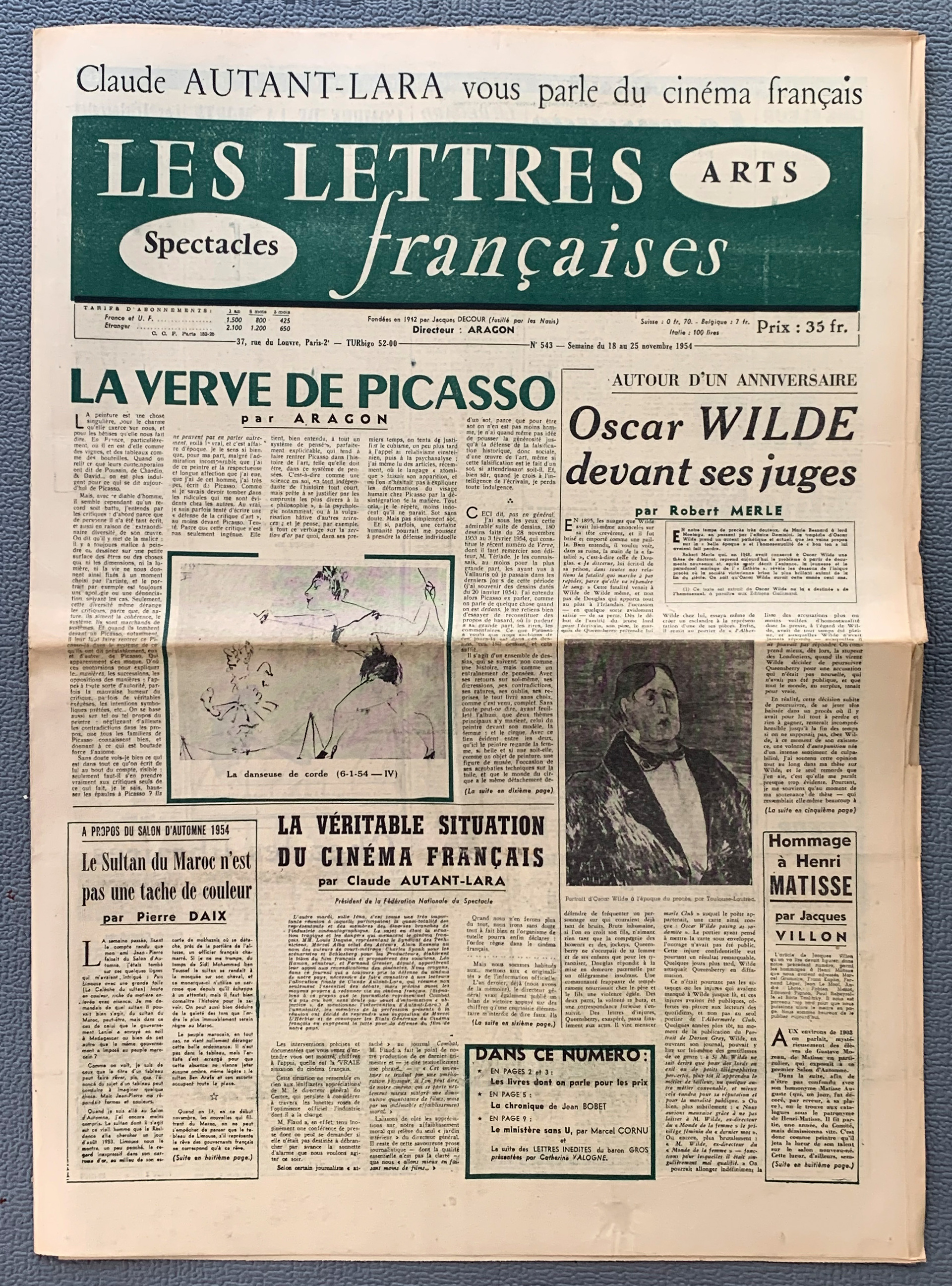 Les Lettres francaises  543 -  18 - 24. Novembe...