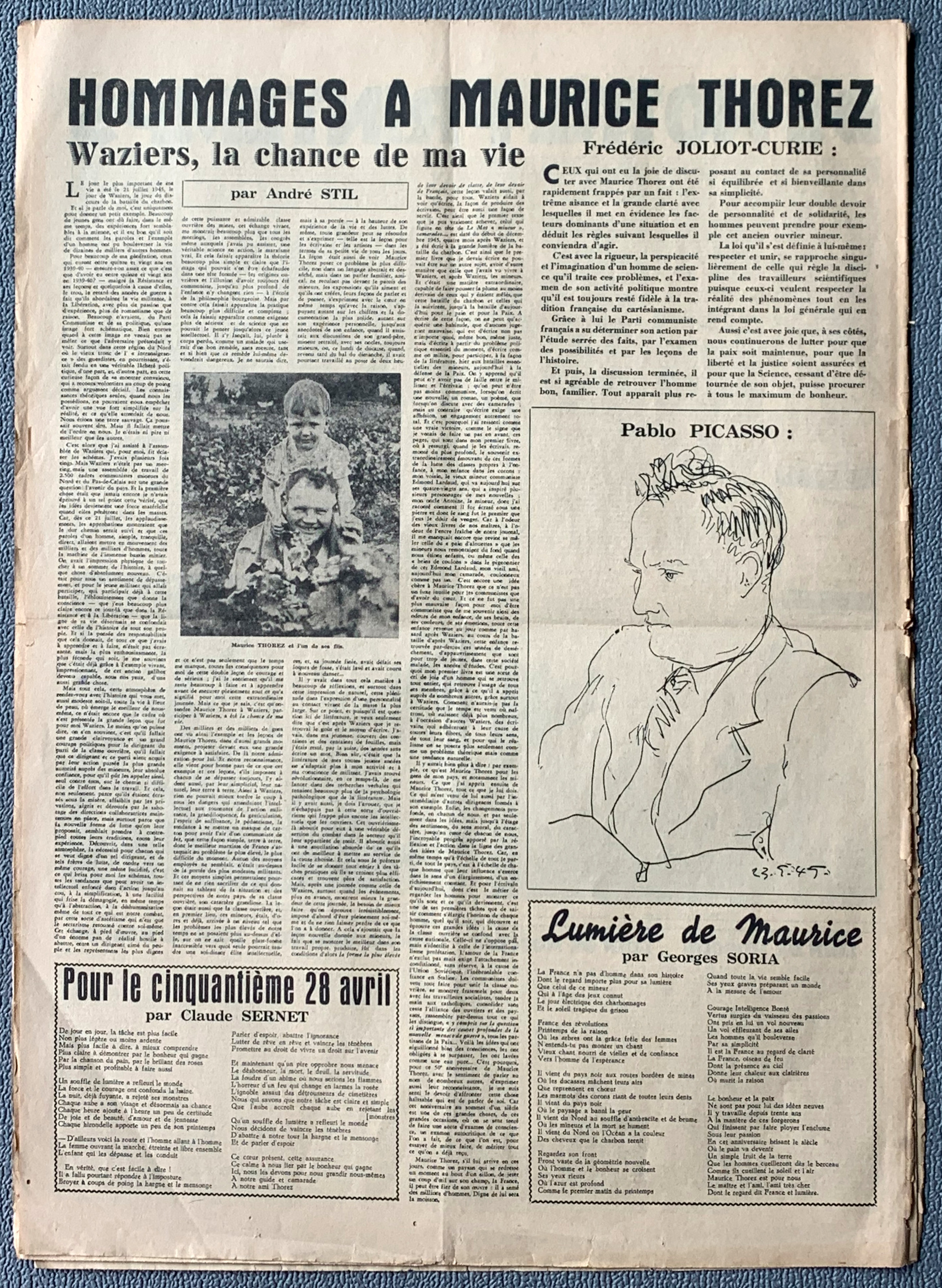 Les Lettres francaises  309 -- 27. April 1950  ...