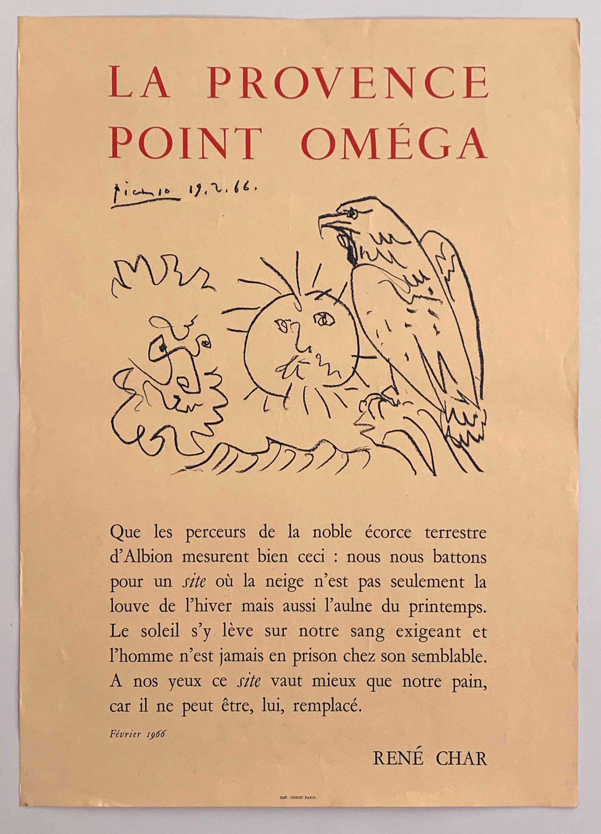 Die Provence, Punkt Omega (Texte von René Char)...