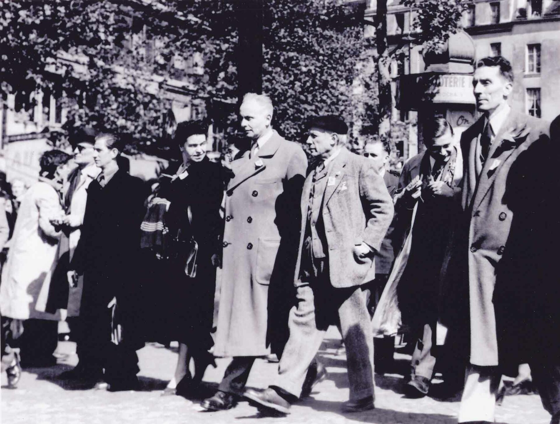 Picass, Aragon, J. Curie Friedenskongress 1949 Picass, Aragon, J. Curie Friedenskongress 1949