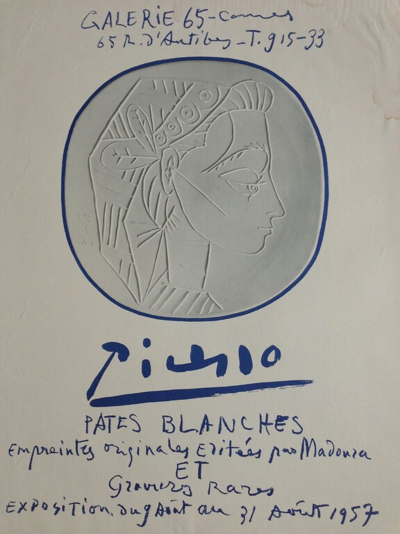 Picasso, Weißer Ton, Original – Tonreliefs v. M...