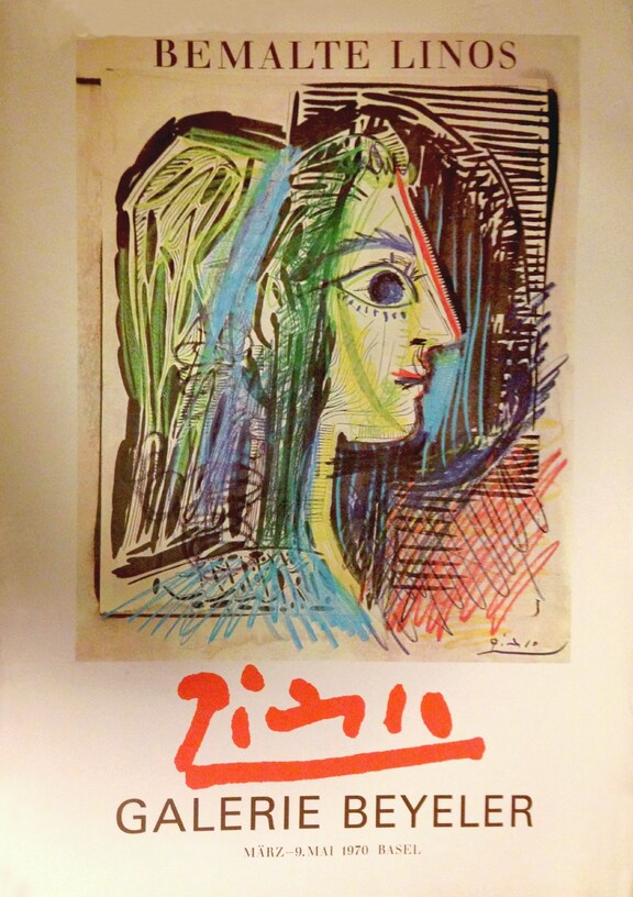 Picasso Linolschnitte, farbig gehöht – Profil v...