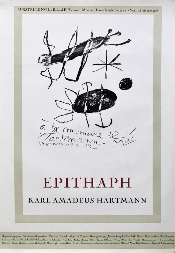 Epitaph Karl Amadeus Hartmann 1965