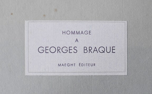 Hommage a georges braque Nr 186 v 350 numm. Ex.