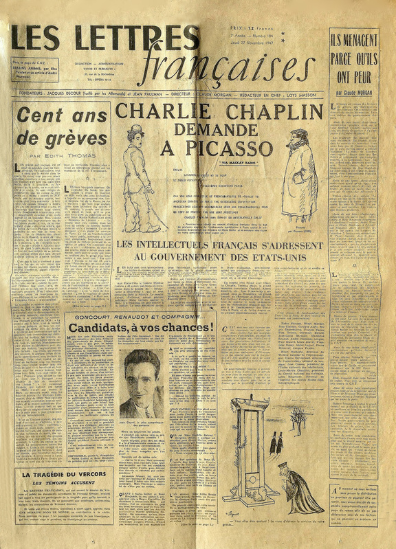 Les Lettres francaises 27 Novemre 1947,Nr. 184...