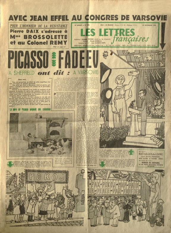 Les Lettres francaises 23. Nov.1950, Nr.338