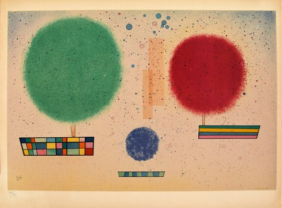 Lithographie nach einem Aquarell von 1932