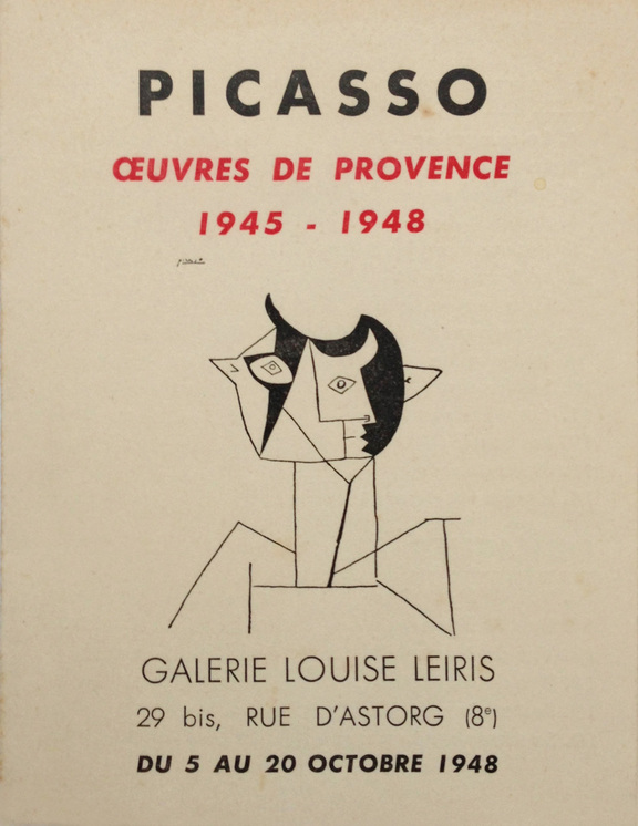 Oevres de Provence  1945- 48 - Galerie Leiris 1948