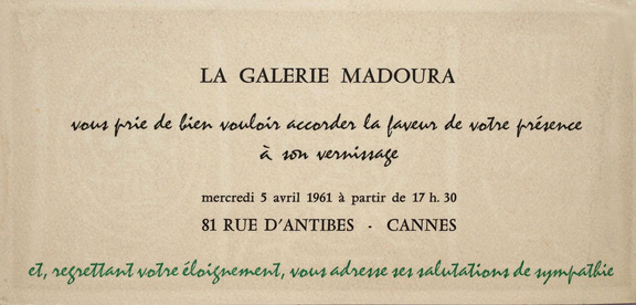Galerie Madoura - Vernisssage, 1961