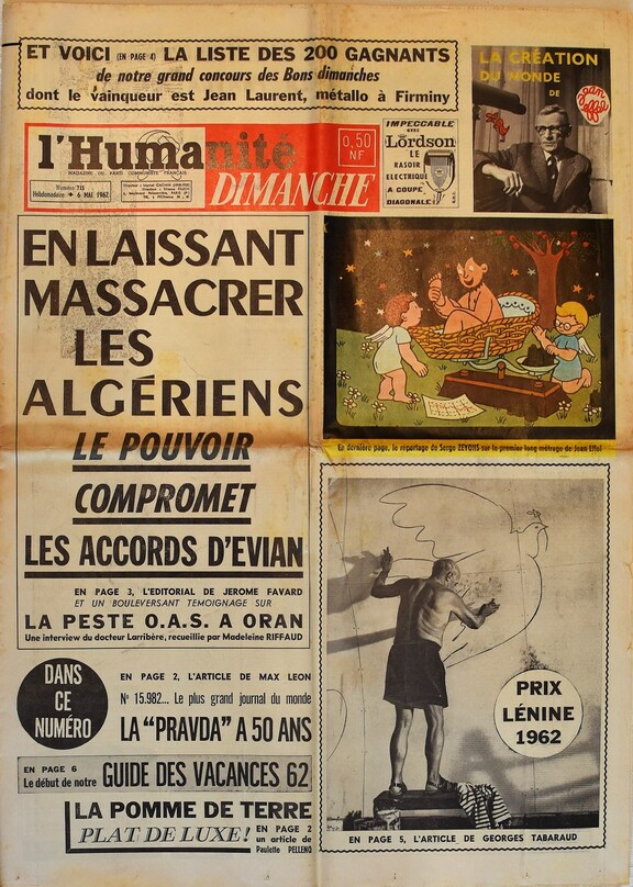 L Humanite Dimanche 6.5.1962, Picasso Leninprei...