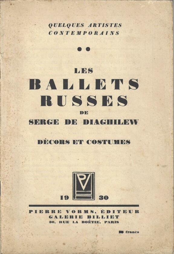 Ballets Russes 1930 - Decors et Costumes