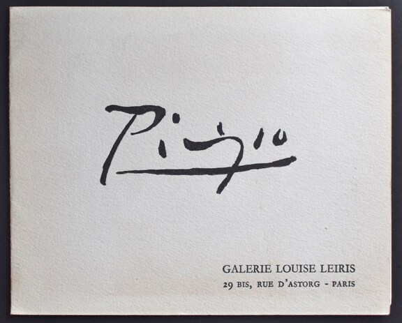 Galerie Louise Leiris - Picasso Peintures 1953