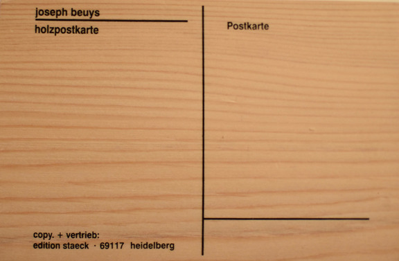 Beuys Holzpostkarte
