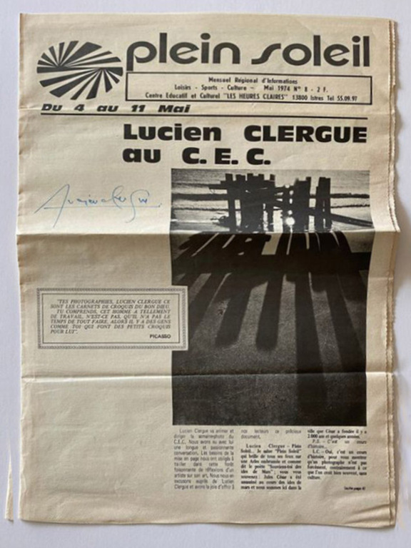 Plein soleil - Lucien Clergue au C. E. C, signiert