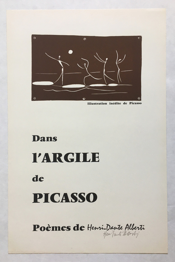 „Dans L´Argile de Picasso“ Gedichte von Henri-D...