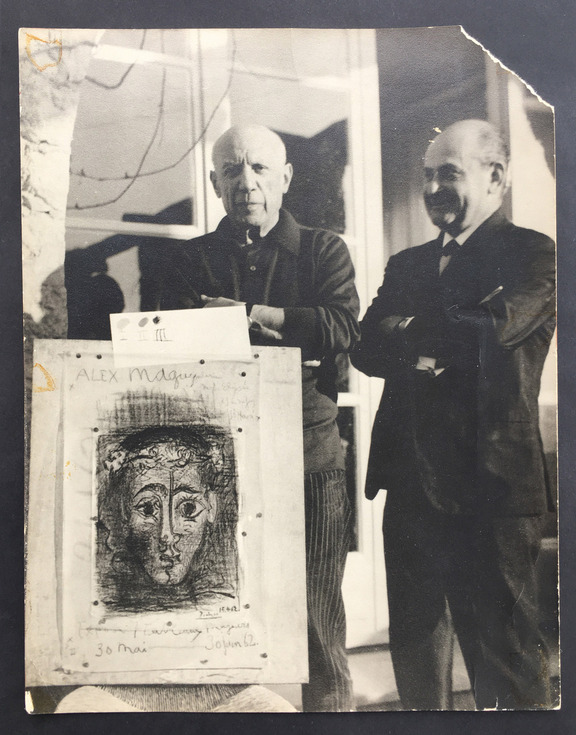 Picasso Ausstellung bei Alex Maguy 1962- fotogr...