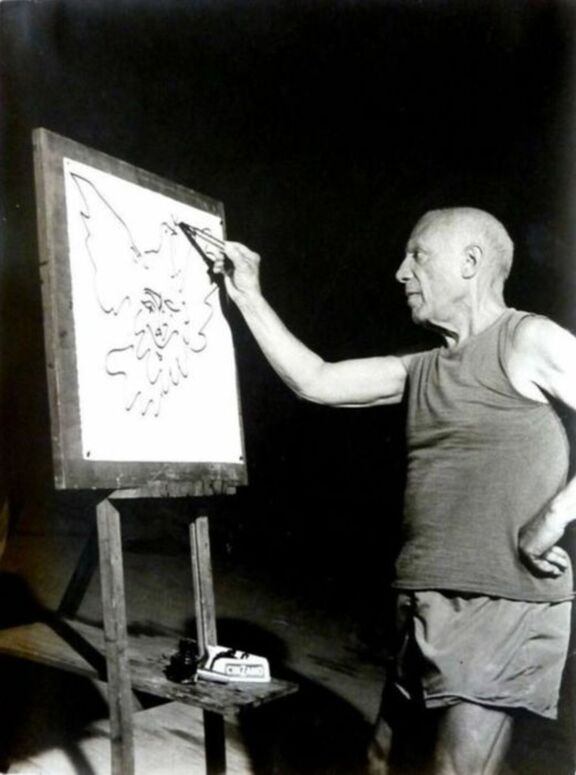 Picasso zeichnend - Villers