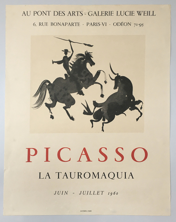 Picasso , Stierkampf zu Pferde mit dem Speer (L...