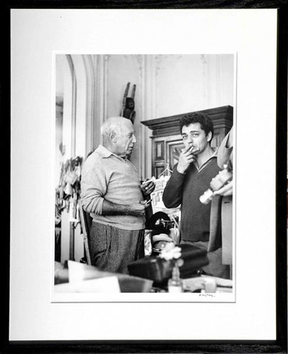 Picasso mit Villers, signiert v. Villers
