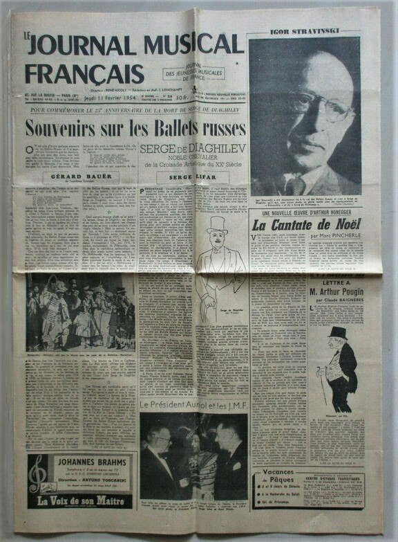 Jounal musical francais - Serge de Diaghilev, S...