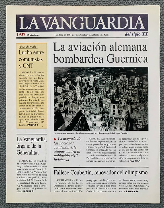La Vanguardia del siglo XX 1937 Guernica