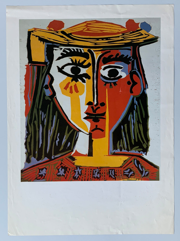 Francoise Gilot - Plakat nach Linolschnitt 