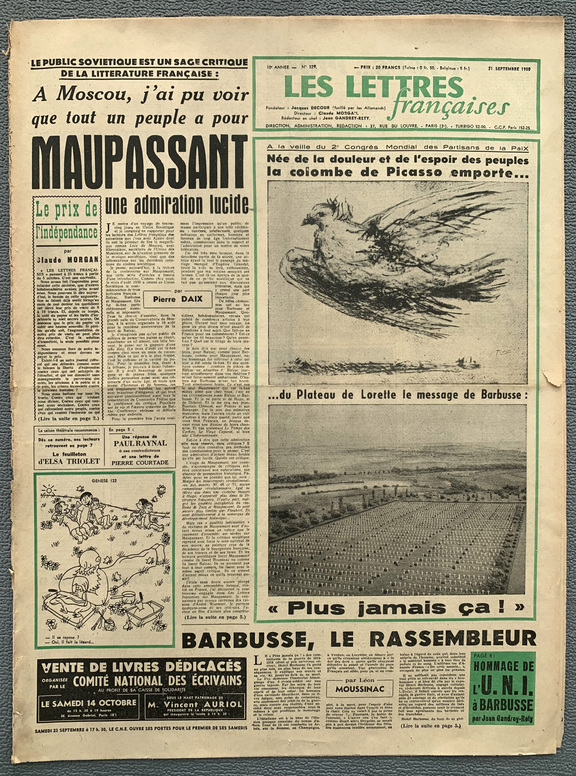 Les Lettres francaises  329 -  21. Septembre 1950 