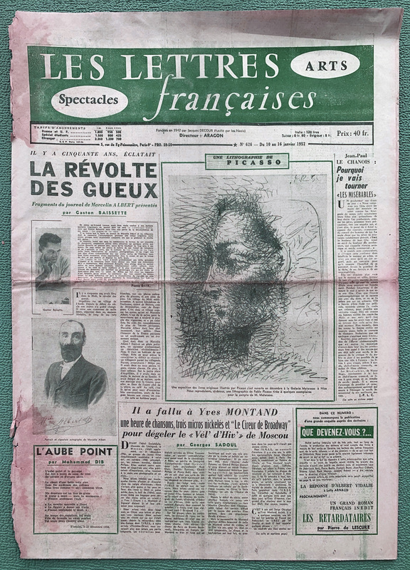 Les Lettres francaises 626 - 10 - 16. Jänner 1957