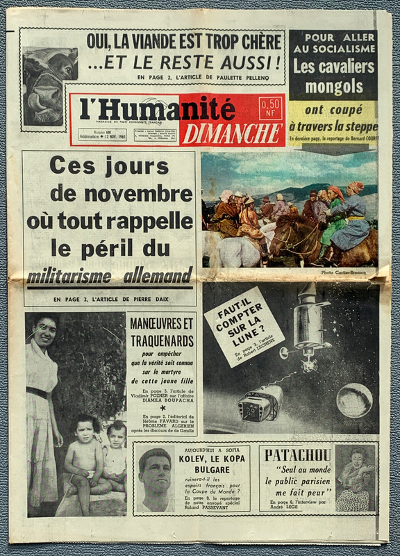 Humanite Dimanche 12.11.1961 Djamila Boupacha