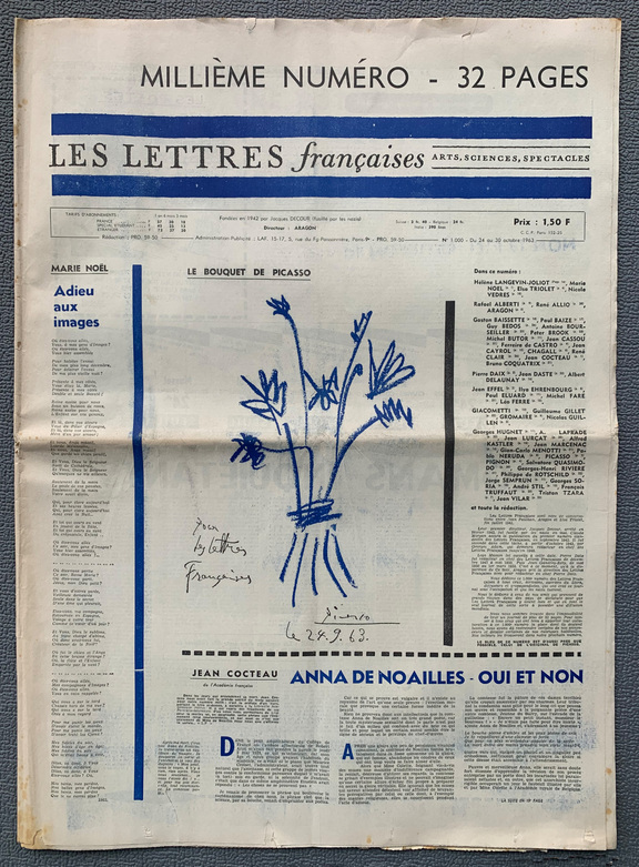 Les Lettres francaises 1000 -  24 - 30. Okt 196...