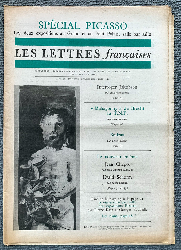 Les Lettres francaises 17-23 Nov. 1966, Nr. 1157