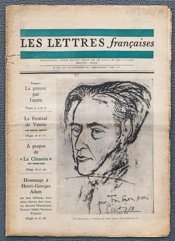 Les Lettres francaises 7. -13 Sept. 1967, Nr. 1198