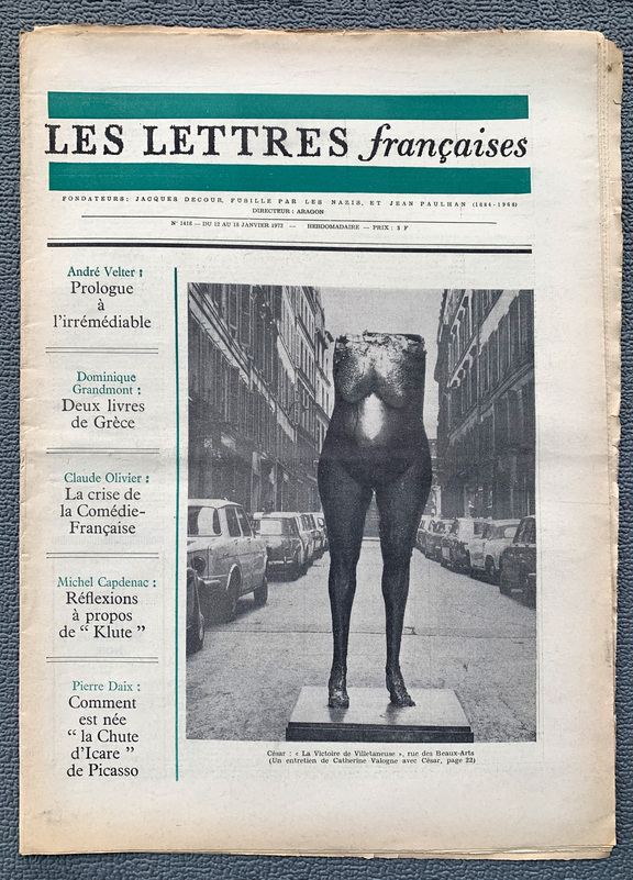 Les Lettres francaises 12-18. Jänner 1972, Nr.1418