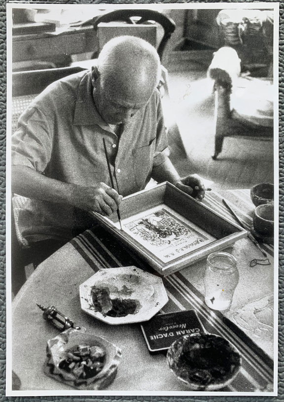 Picasso bei der Arbeit  Picassos Zeichnung "Le ...