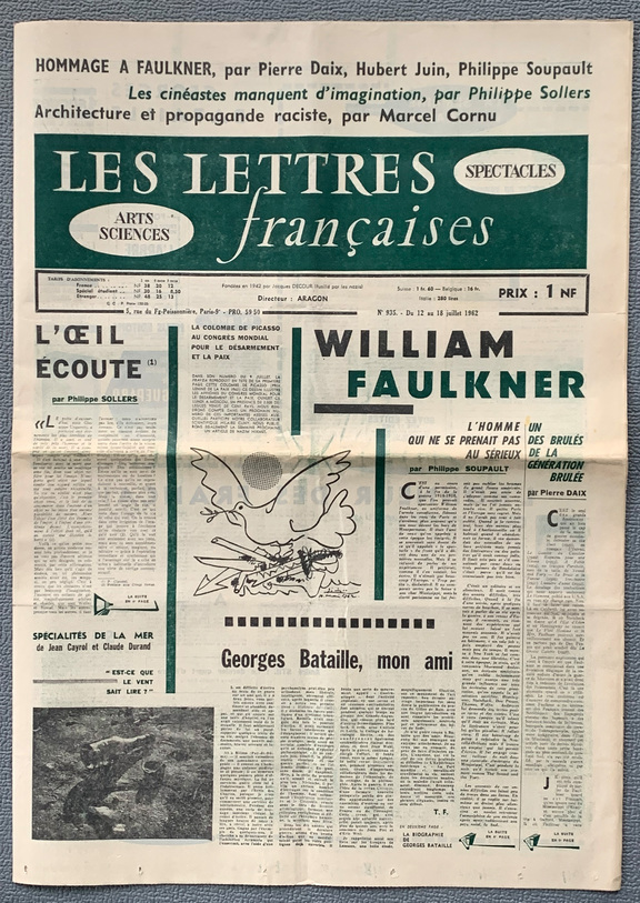 Les Lettres francaises  -  12 - 18. Juli 1962, ...