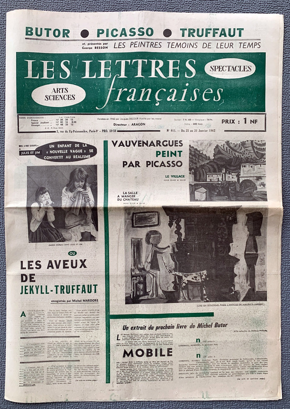 Les Lettres francaises  -  25 - 31. Jänner 1962...
