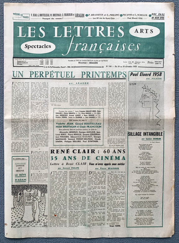Lettres francaises 748 -  20. - 26.11.1958 