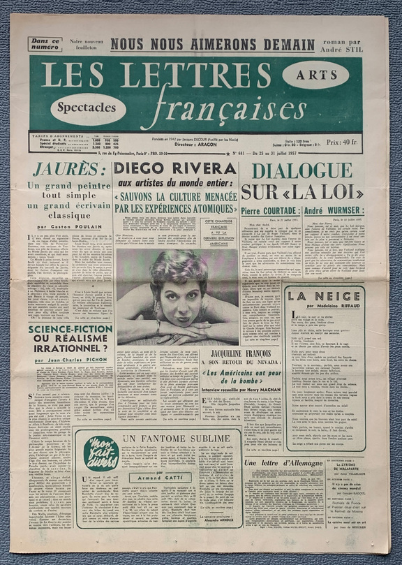 Lettres francaises 681 -  25. -  31.7. 1957 - P...
