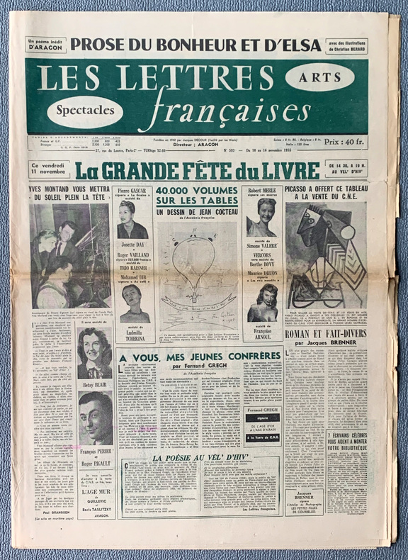 Lettres francaises 593 - 10.-16.11.1955 - C.N.N...