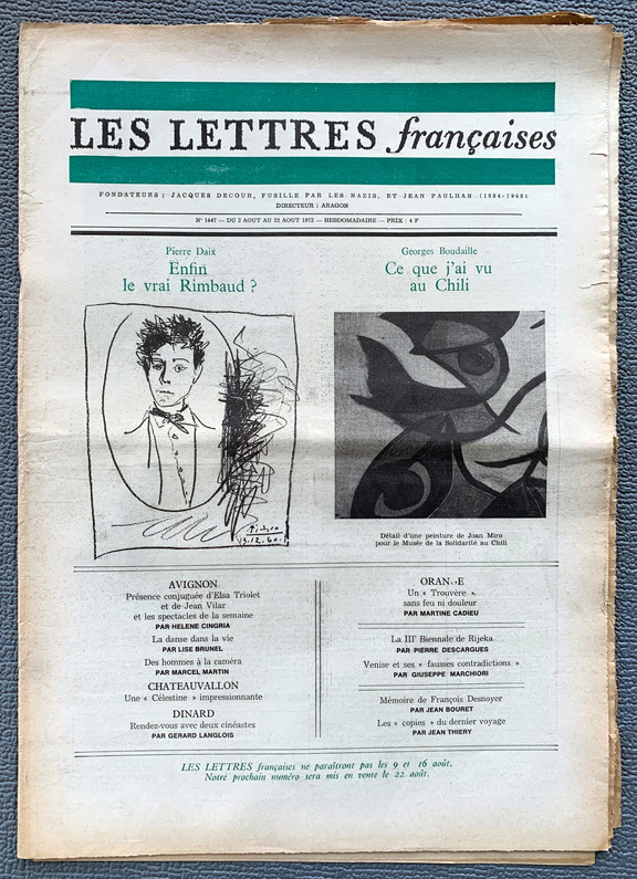 Les Lettres francaises 1447 -  2. Aug. - 22.Aug...