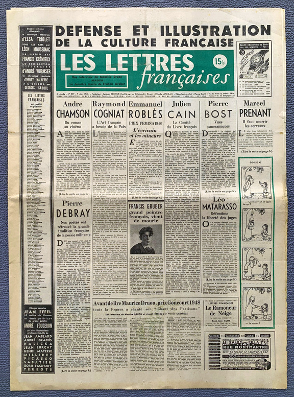 Les Lettres francaises 237  -  9. Dezember 1948
