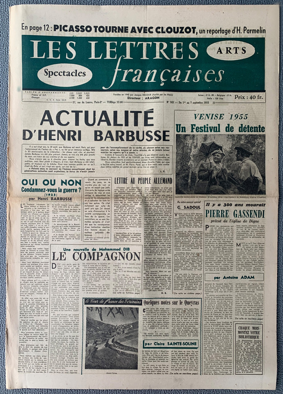 Les Lettres francaises  583 -  1 - 7. September...