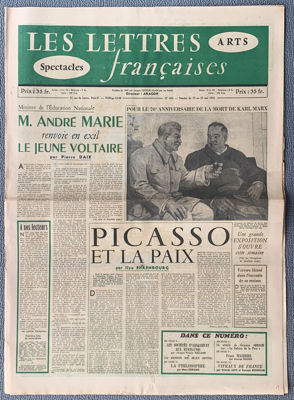 Les Lettres francaises 465  - 15. - 22.Mai 1953
