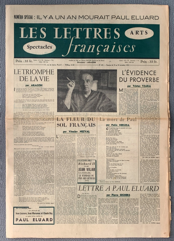 Les lettres francaises 491 - 19. - 26. November...