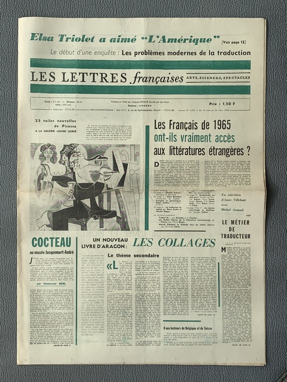 Les Lettres francaises 1072  -  18. - 24. März ...